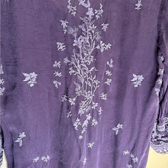 Womens Johnny Was Embroidered Tunic Blouse Size Small - Picture 7 of 7